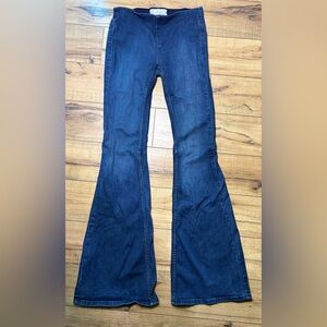 Free People Penny pull-on flare jeans in rich blue 24R